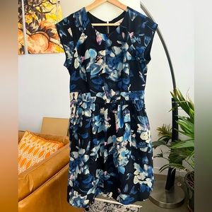 Rebecca Taylor Floral Print Silk Dress